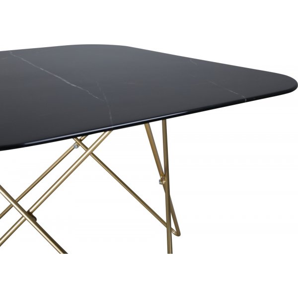 Couchtisch Michel 80 x 80 cm - Schwarzer Marmor