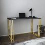 Kane Schreibtisch 120 x 60 cm - Gold/Anthrazit