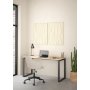 Schilderschreibtisch 150 cm - Mattgrau/Hickory