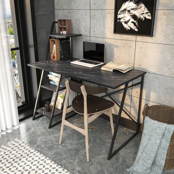 Admira Schreibtisch 120 x 60 cm - Schwarz