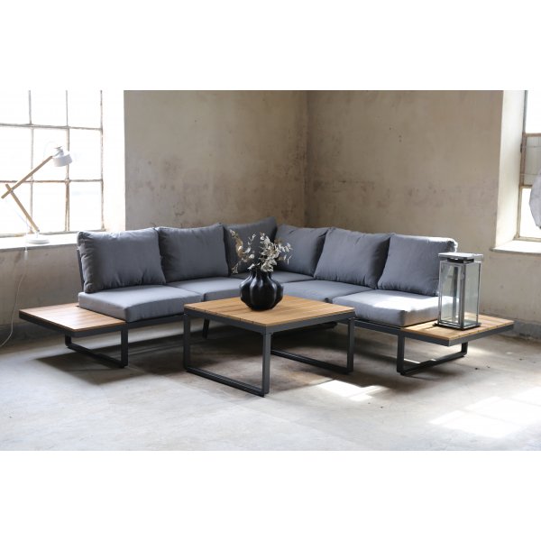 Outdoor-Ecksofa mit Tisch + Textilreinigung für Möbel