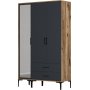 Kumsal Kleiderschrank 8 Walnuss/Anthrazit
