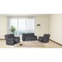 Coventry 3-Sitzer-Sofa mit elektrischer Liegefunktion, graue Mikrofaser
