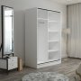 Kapusta Kleiderschrank 120 cm - Weiß/Anthrazit