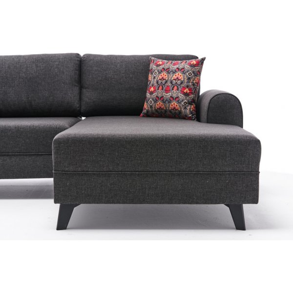 Belen U-Bettsofa - Anthrazit