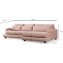 River Divansofa rechts - Pink