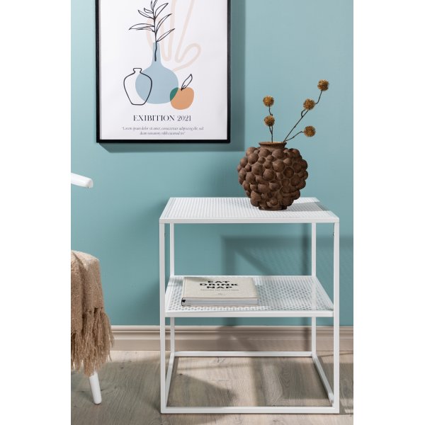 Netz Beistelltisch 55 x 55 cm - Weiß