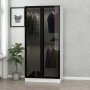Cavolo Kleiderschrank 90 cm - Weiß/Schwarz