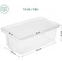 Leander Aufbewahrungsbox 35x20 cm 12er-Pack - Transparent