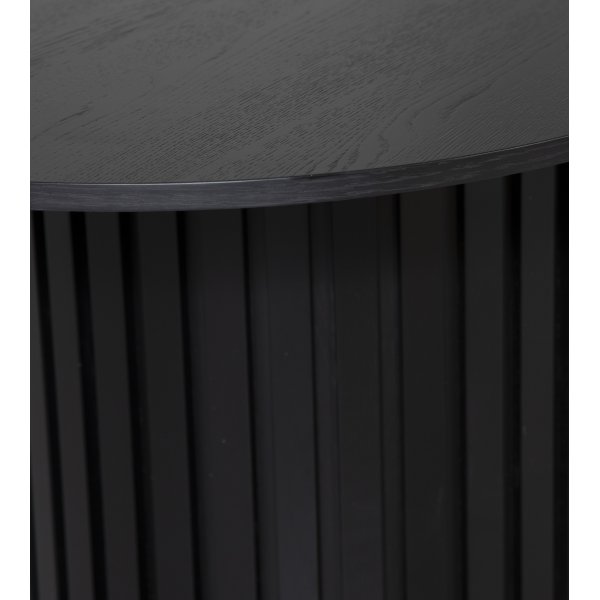 Essgruppe PiPi ovaler Esstisch 240 cm inkl. 6 Bugholzstühle No18 - Schwarz