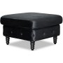 Ashford Chesterfield Fußhocker - Schwarzer Samt