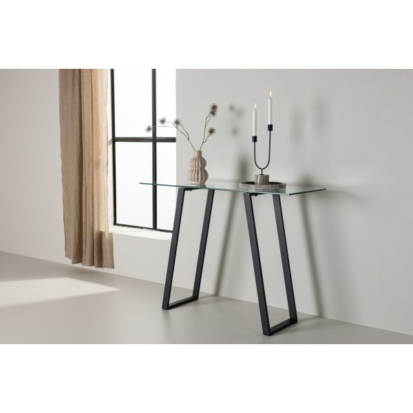 Horten Relieftisch 100 x 40 cm - Schwarz/Transparent