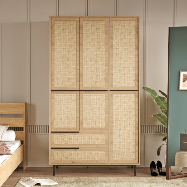 Ocean-Kleiderschrank - Walnuss/Eiche