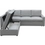Traumgraues Schlafsofa mit Stauraum und Ecksofa