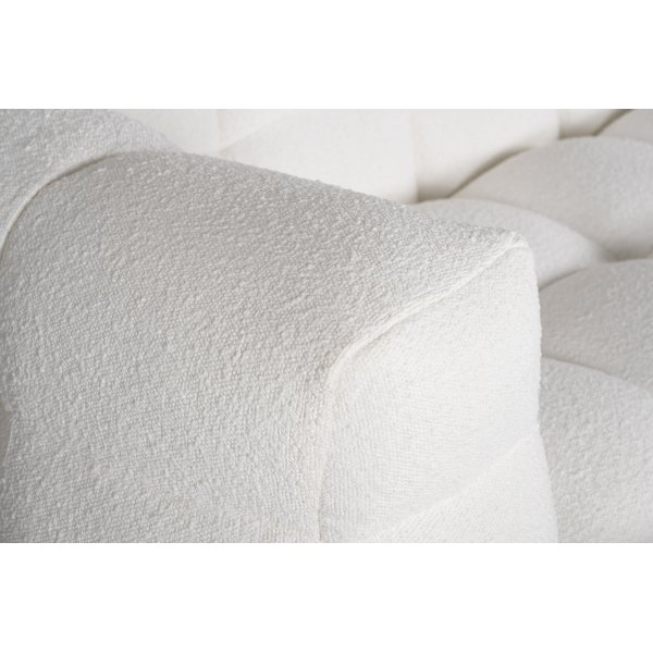 Diwansofa Bouclè cremeweiß 322 cm