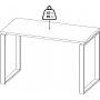 Schilderschreibtisch 120 cm - Mattgrau/Hickory