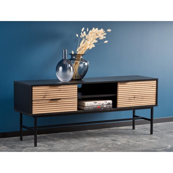 Laguna Medienbank - Artisan Eiche/Schwarz