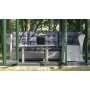 Wembley verstellbares Ecksofa mit Tisch - Leichtes synthetisches Rattan