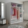 Kapusta Kleiderschrank 220x52x210 cm - Weiß