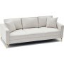 Berlin 3-Sitzer-Sofa - Cremeweiß/Gold