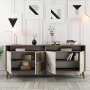 Milan Sideboard 180 cm - Nussbaum/weißer Marmor