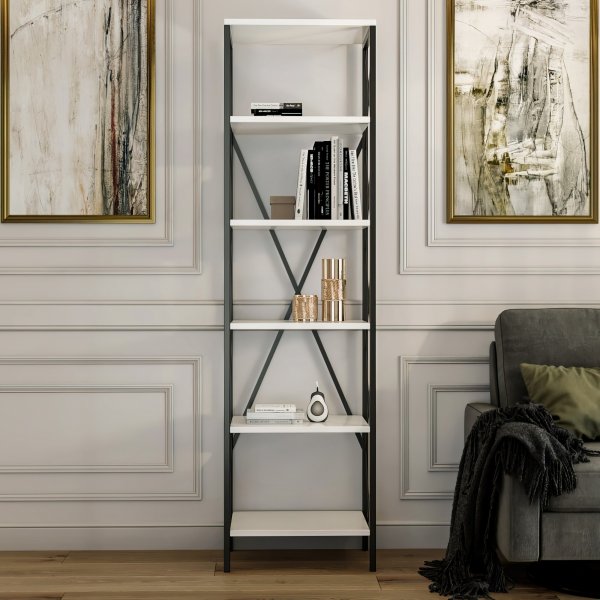 Catal Bücherregal - Weiß/Schwarz