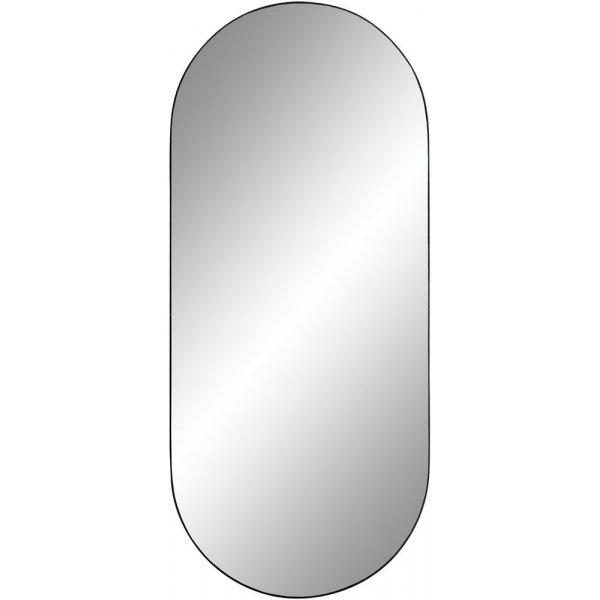Ovaler Jersey-Spiegel - Schwarz - 35x80
