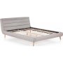 Bettgestell Bernard 140x200 cm aus grauem Stoff