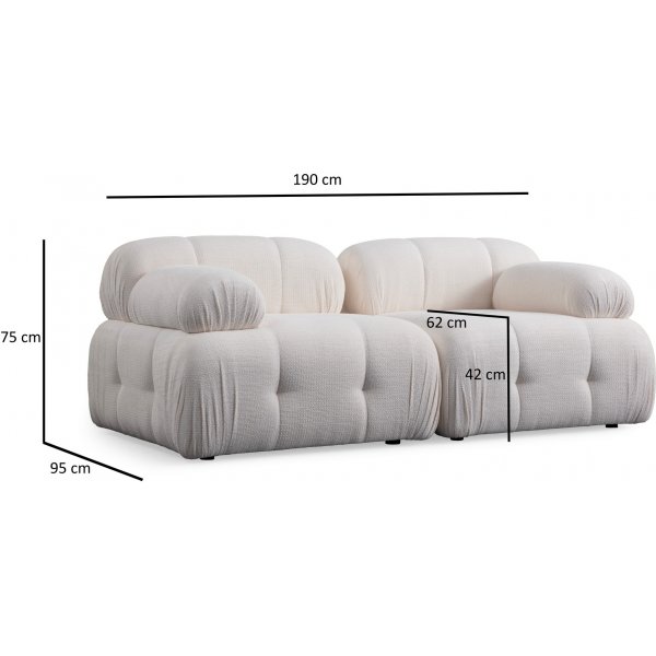Petite 2-Sitzer-Sofa - Weiß