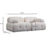 Petite 2-Sitzer-Sofa - Weiß
