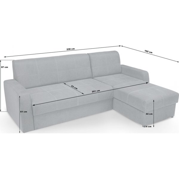 Schlafsofa Kirsten - Grau