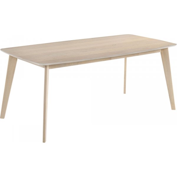 Esstischgarnitur weiß getüncht; Küchentisch 180 x 90 cm mit 6 Stühlen