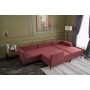 Efsun U-Bettsofa - Burgund