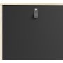 Stubble-Sideboard mit 3 Türen und 2 Schubladen - Schwarz/Eiche