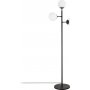 Atlas Stehlampe opal - Schwarz