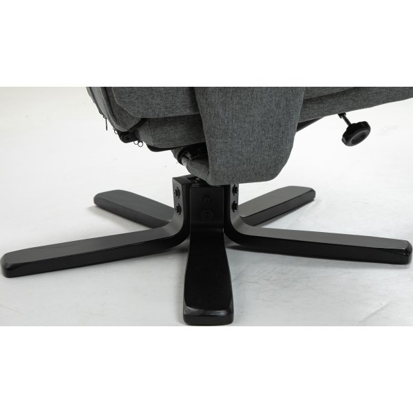 Relaxsessel grau mit Fußhocker - Oslo
