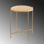 Vela 4 Beistelltische - Gold/Beige