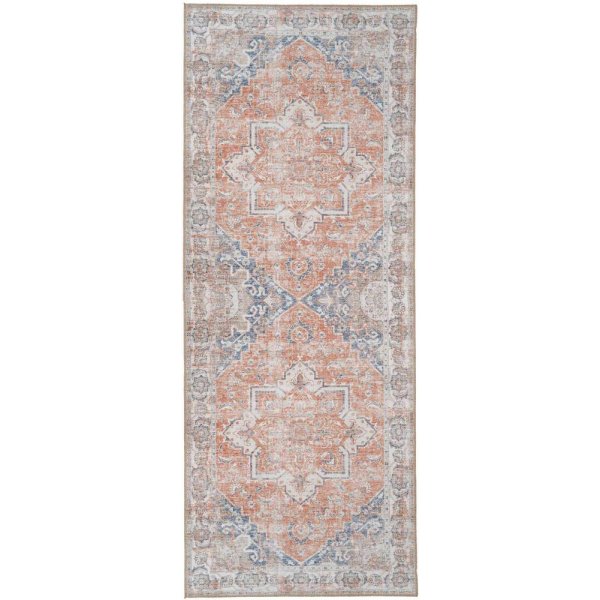 Havana Teppich - Orange/Blau - 80x200