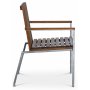 Gartenstuhl Alva – Teak/galvanisiertes Metall