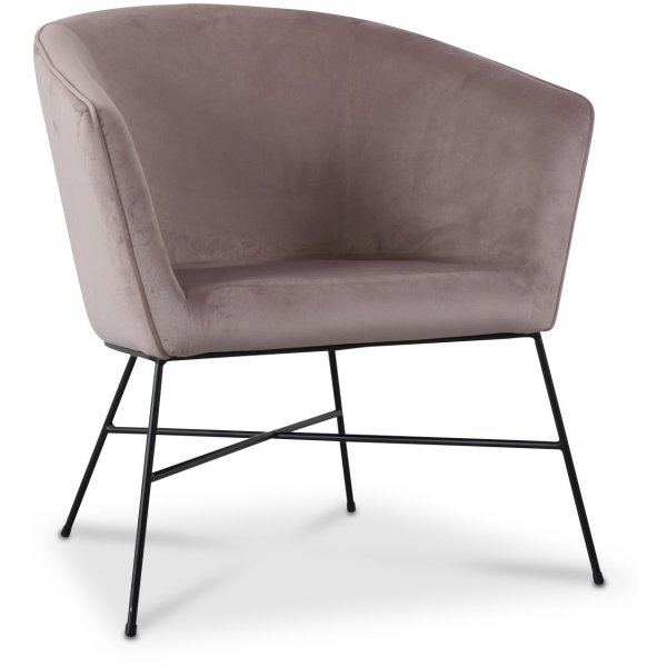 Sessel Isabelle - Rosa (Samt) + Fleckentferner für Möbel