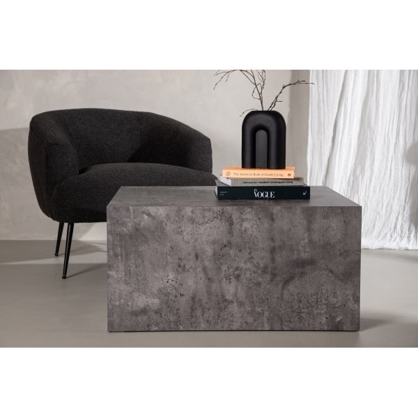 York Low Couchtisch 80 x 60 cm - Dunkelgrau