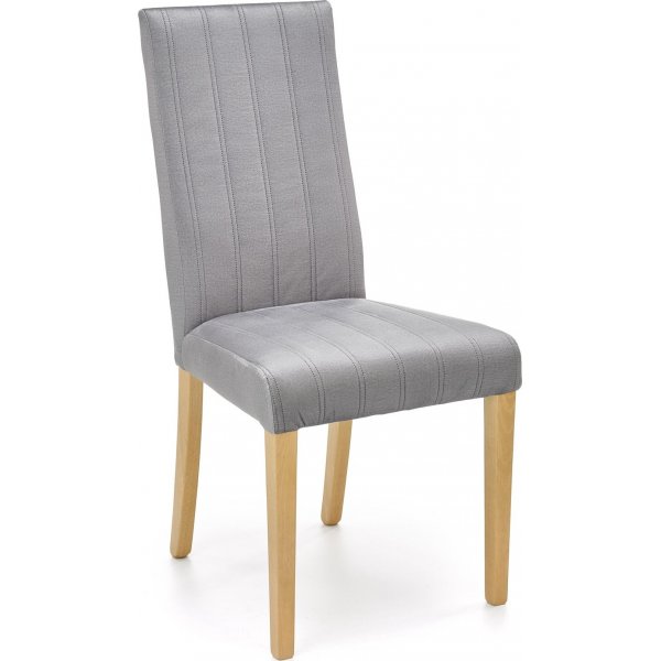 Stuhl Heather - Grauer Samt & Holz