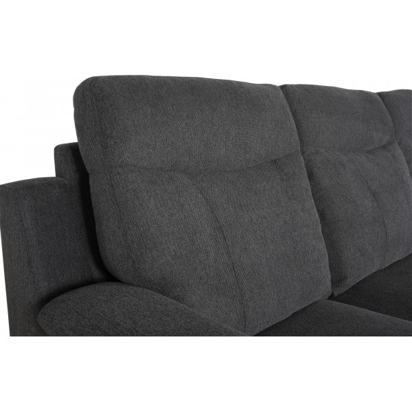 Ecksofa Salem aus dunkelgrauem Stoff