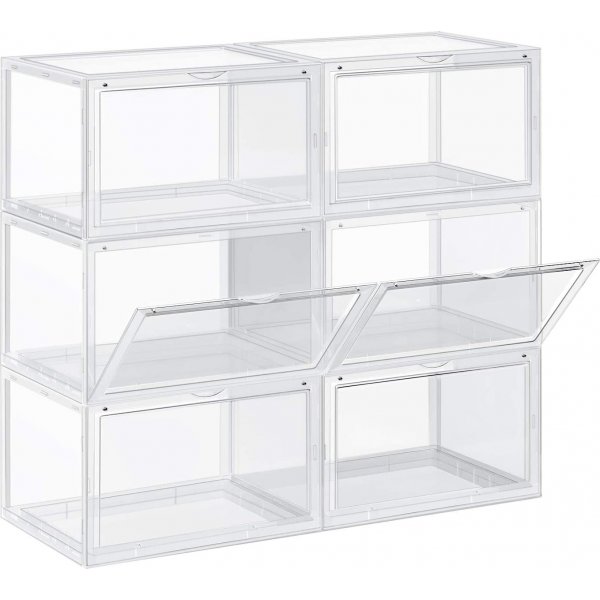 Kenan Aufbewahrungsbox 36x28 cm, 6er-Pack - Transparent