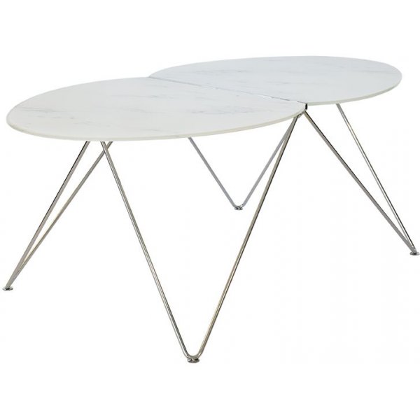 Couchtisch Ant - Marmor/Chrom