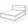 Dentro 140 x 200 cm großes Bett mit Stauraum - Weiß/Stirlingeiche