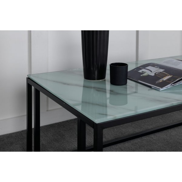 Couchtisch Link 120 x 60 cm - Schwarz/Weiß