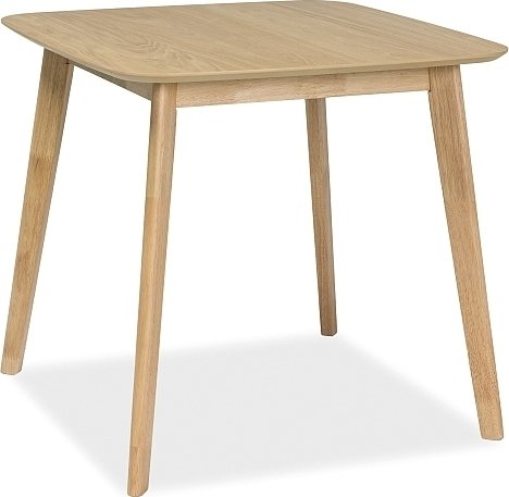 Nordix quadratischer Esstisch aus Eiche 80x80 cm + Möbelfüße