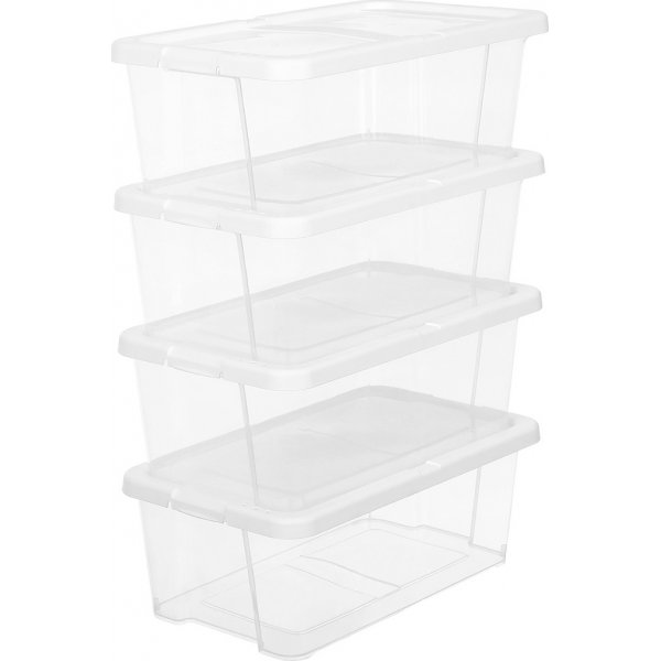 Leander Aufbewahrungsbox 35x20 cm 12er-Pack - Transparent