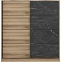 Kapusta Kleiderschrank 180 cm - Braun/Schwarz
